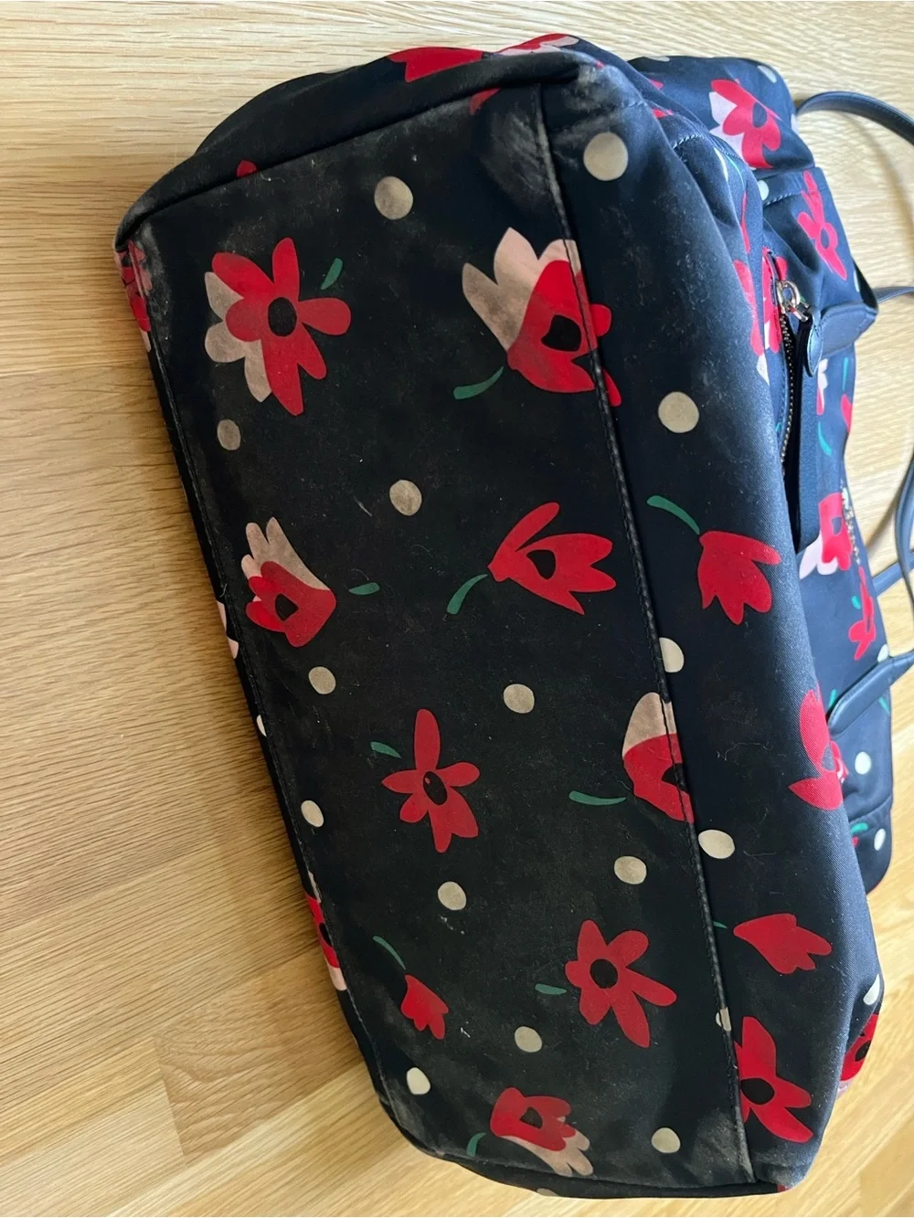 kate spade Black Floral & Polka Dot Tote